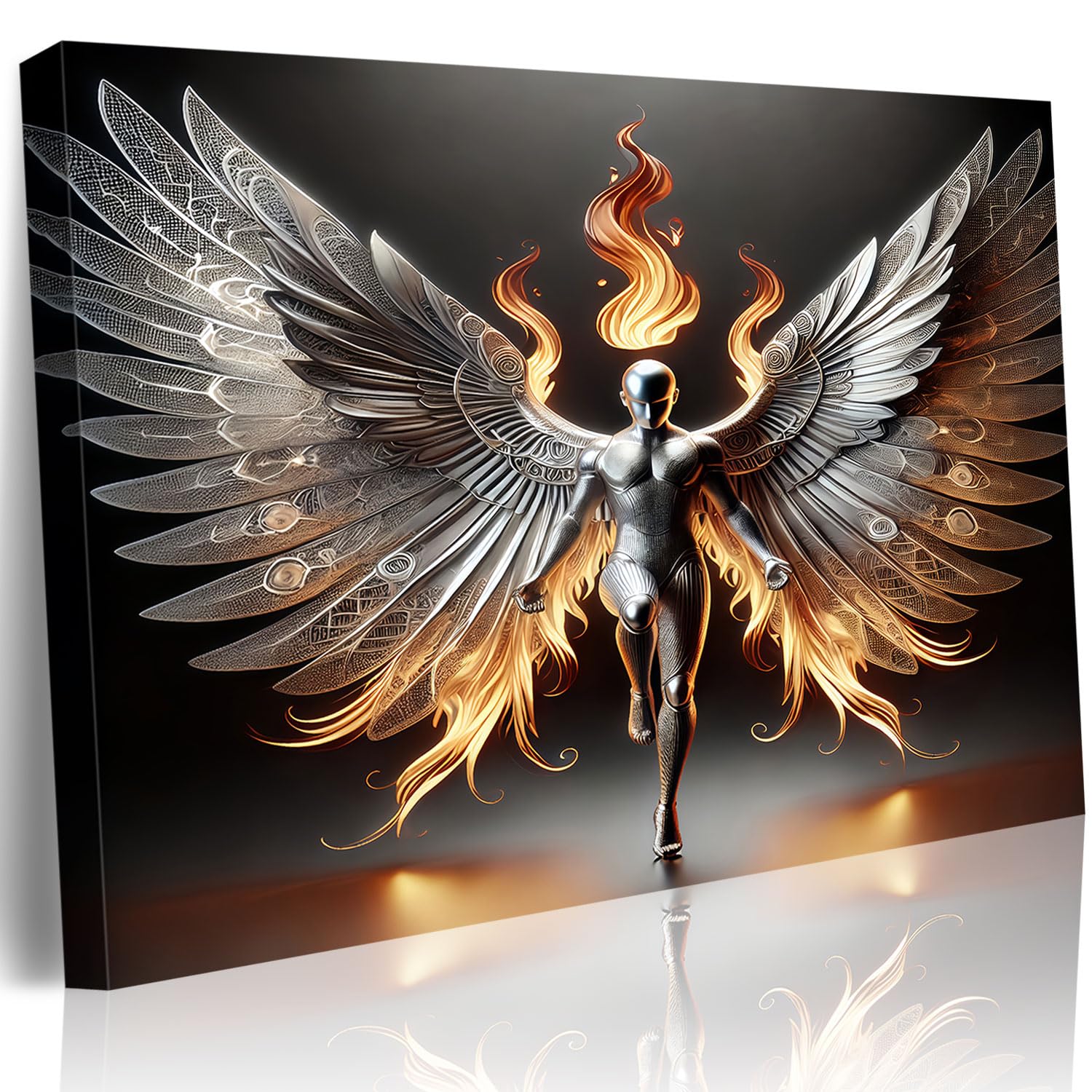Amazon.com: 3D Metal Angel Wall Art Mural Futurism Poster